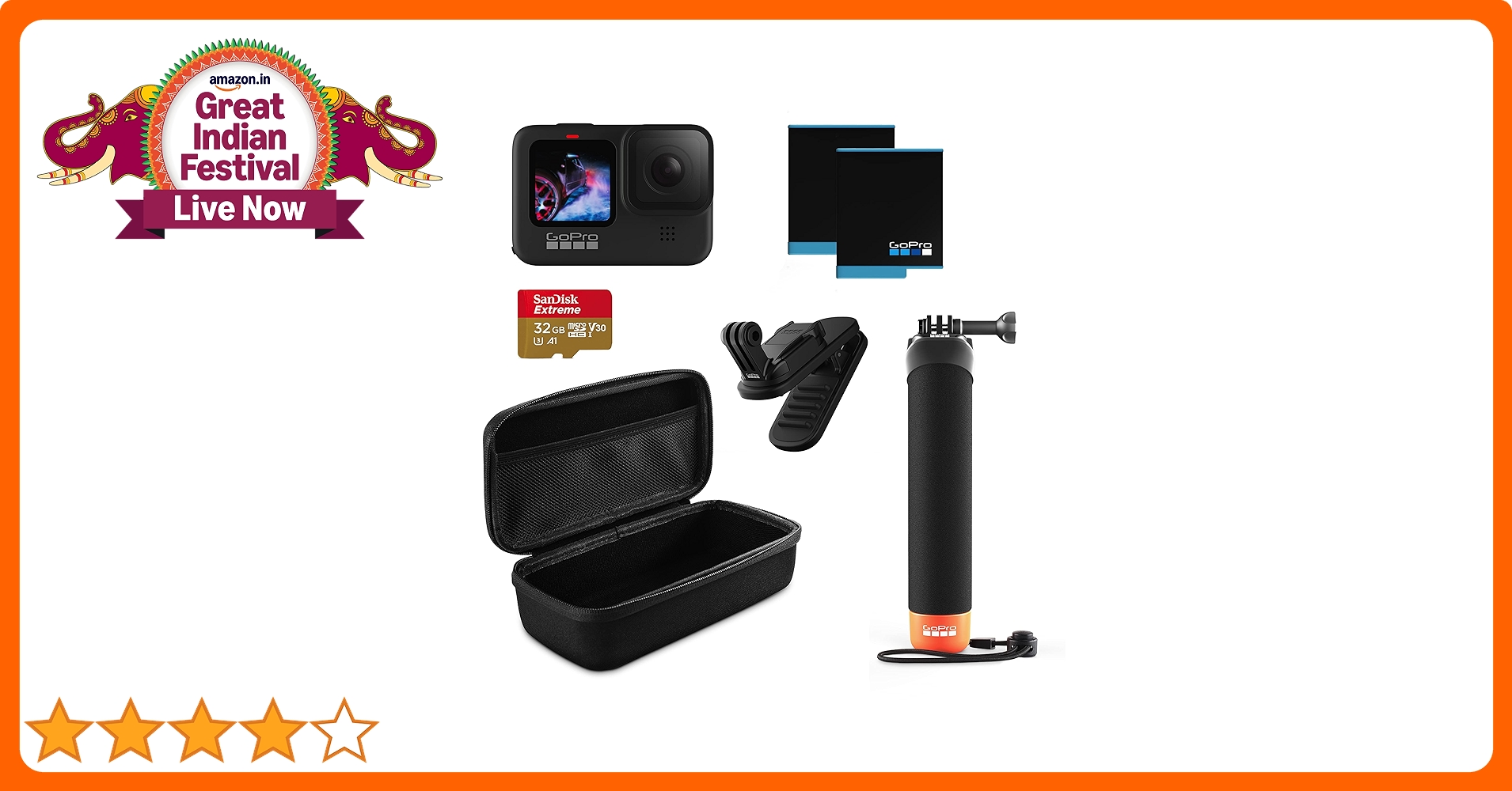 GoPro HERO9 Black Holiday Bundle — Waterproof Action Camera